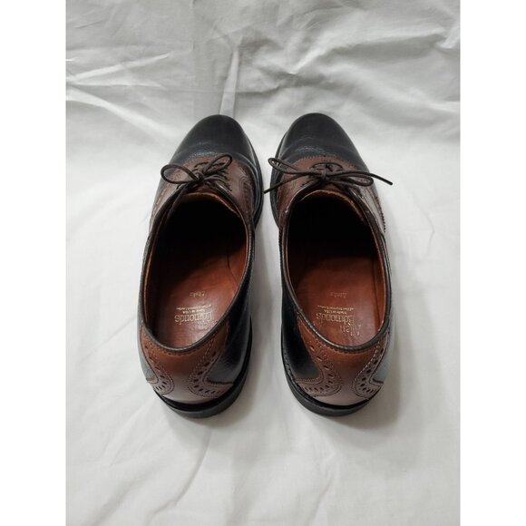 Allen Edmonds 'Links' Golf Shoes Men's Black / Brown Leather Saddle Size 11 B - Picture 6 of 16